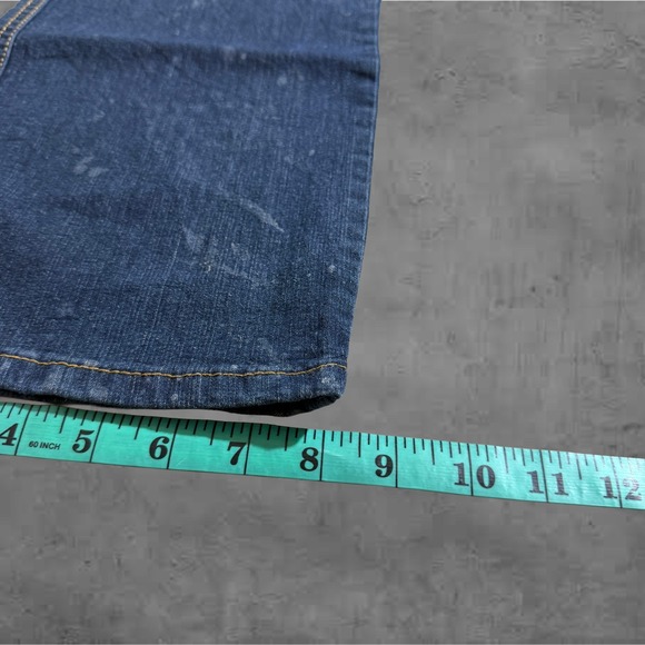 Harley Davidson Baggy Denim Cargo Jeans Embroidered Eagle Patch Y2k Style 33x - Picture 7 of 8